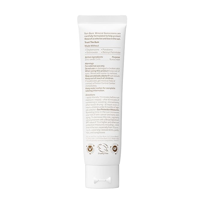 Sun Bum Mineral SPF 30 Tinted Face Sunscreen - Matte Primer - Broad Spectrum Moisturizing Sunscreen with Vitamin E - Hawaii 104 Act Compliant (Without Octinoxate & Oxybenzone) - Travel Size 1.7 oz