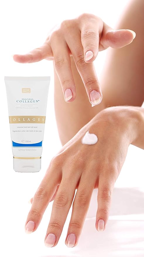 Salcoll Pure Bioactive Anti-Aging Collagen Repair Hand Cream - Hypoallergenic Moisturizing Lotion, Dry Skin Relief, All Skin Types, 150 ml (pack of 2)