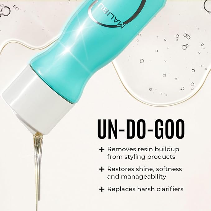 Malibu C Un-Do-Goo Clarifying Shampoo for Build Up - Travel Size Deep Cleansing Treatment for Styling Product Residue - Weekly Scalp Detox, Shine Restoring, Hair Cleanser for Women & Men, 3.4oz