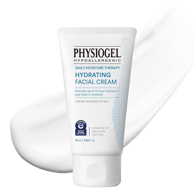 Physiogel Daily Moisture Therapy Hydrating Facial Cream, Lightweight Face Moisturizer with Ceramide, 72H Lasting Hydration, For Dry & Sensitive Skin, 2.5 fl. oz.