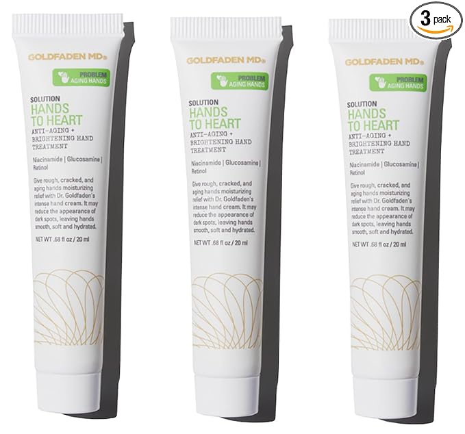 GOLDFADEN MD 3 Pack Hands To Heart Oil of Grapefruit Anti-Aging + Brightening Hand Treatment 3pcs .67 oz