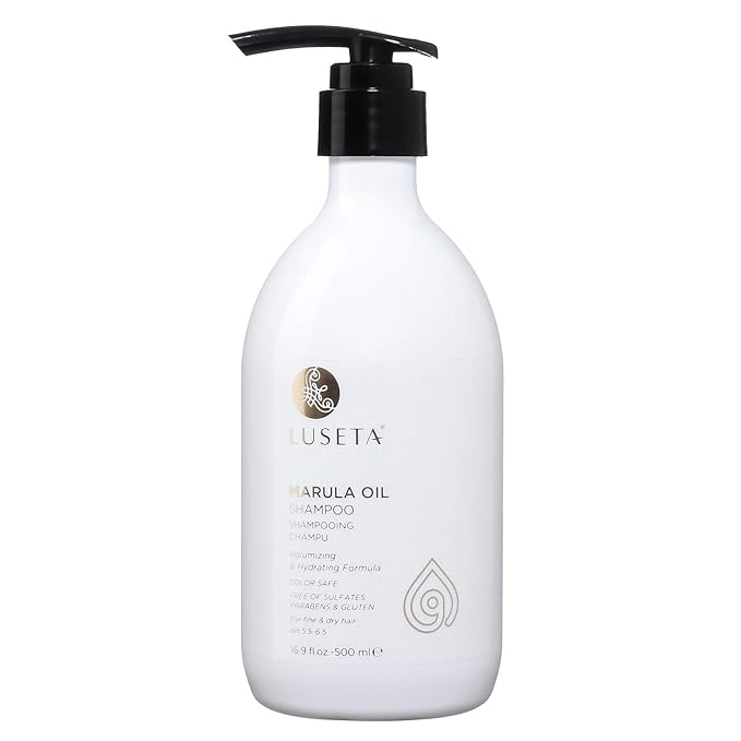 Luseta Marula Oil Hydrating Hair Shampoo - Salon Quality Shampoo that Cleanses, Protects, Nourishes and Conditions, Sulfate-free, 16.9oz
