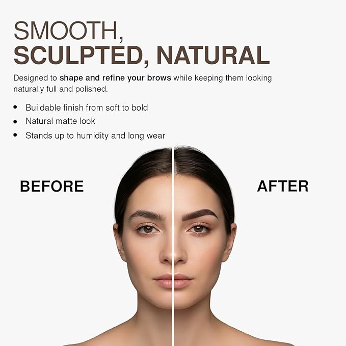 Palladio Brow Pomade Waterproof, 24 Hour Wear, Smudge Proof and Sweat Resistant Formula, Super Creamy Formula Glides on And Helps to Fill in Brows for a Dramatic, Defined, Flawless Look (Dark Brown)
