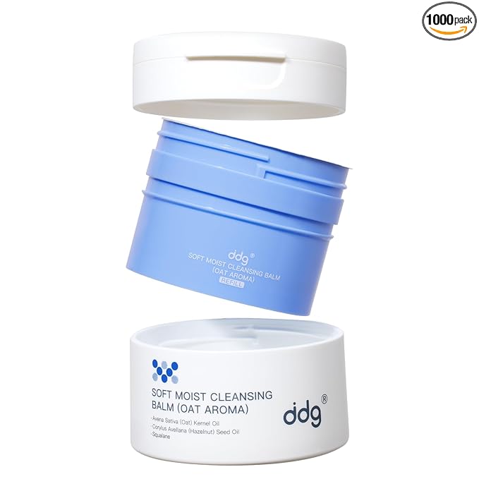 ddg Soft Moist Cleansing Balm Refill–Make Remover Balm for Sensitive Skin,Eye Makeup Remover & Facial Cleanser for Waterproof Makeup Removal,Vegan Plant Oils,Nourishing & Hydrating,3.38floz/100ml