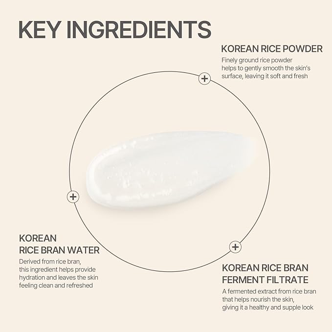 9 wishes Rice Foaming Cleanser - Korean Skin Care Facial Cleanser & Face Wash, Gentle Hydrating Cleanser for Sensitive Skin, Non Stripping Pore Cleansing Face Wash - 120ml / 4.05 fl.oz.