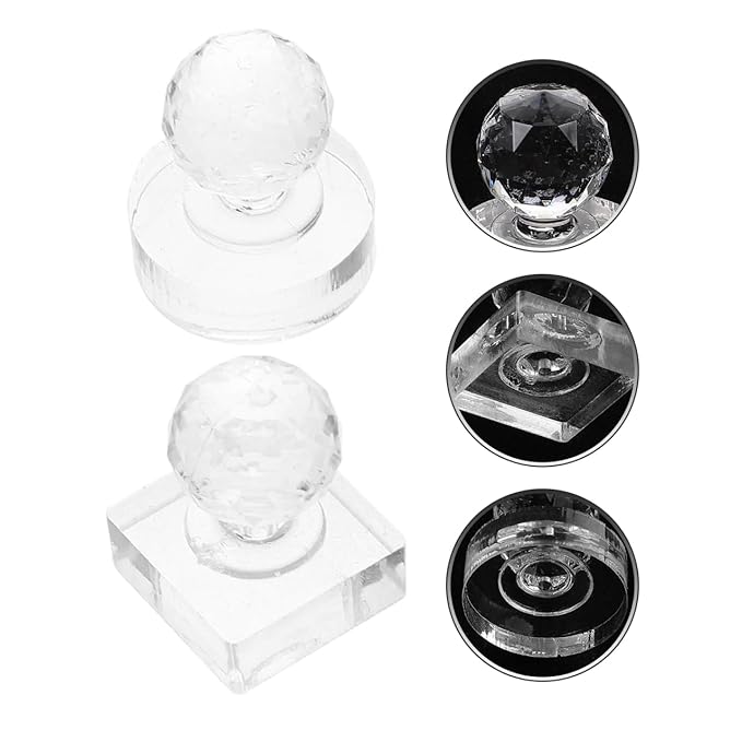 2pcs Eyeshadow Stamper Tool Kit Square Round Pressing Molds for Makeup Repair Eyeshadow Blush Brow Highlighter Portable User-friendly Design