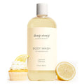 Deep Steep Lemon Cream Body Wash, Hydrating Shower Gel with Hyaluronic Acid & Shea Butter for Sensitive Skin, Bodywash for Women & Men, 17 Fl Oz, 1-Pack