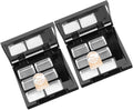 VICASKY 2sets Diy Makeup Palette Multi Empty Eyeshadow Organizer for Lipsticks Makeup Durable Storage Case with Brush Slot Convenient Eyeshadow Container for Beauty Routine