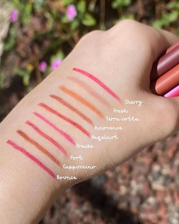 Zuzu Luxe Lip Pencil, Creamy Lipliner, long lasting, Infused with Jojoba Seed Oil and Aloe for ultra hydrated lips. Natural, Paraben Free, Vegan, Gluten-free,Cruelty-free, Non GMO, (1, Cherry)