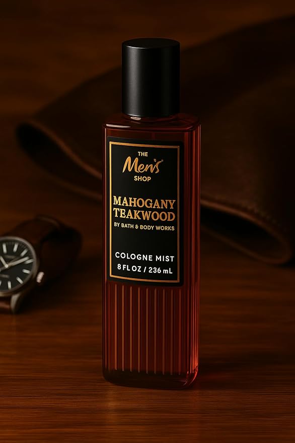 Bath & Body Works Mahogany Teakwood Cologne Mist – 8 fl oz | Mahogany, Black Teakwood & Lavender Scent