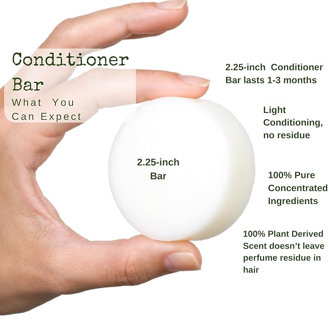 Conditioner Bars Detangle, Strengthen & Moisturize | Paraben Free & Sulfate Free | Travel Essentials | Vegan | Made In USA (Orange)