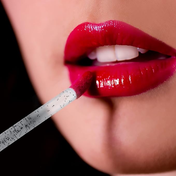 G2PLUS 300PCS Lip Brushes, Crystal Disposable Lip Brushes, Glitter Black Lip Gloss Applicators, Lipstick Gloss Wands Makeup Tool Kits for Lipstick and Lip Gloss