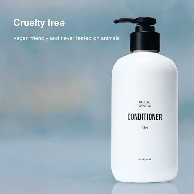 Public Goods Conditioner for Women & Men | Natural Conditioner to Protect & Moisturize Dry Hair | Made with Organic Essential Oils | Sulfate & Paraben Free | Vegan Friendly | 12 Fl Oz Bottle