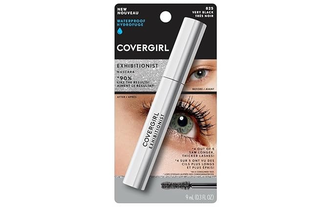 COVERGIRL Eye Enhancer Exhibitionist Mascara 825 Very Black 0.3 fl oz (Packaging May Vary)