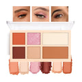 Matte Shimmer Glitter Eyeshadow Palette – 6-Color Warm Peach Brown & Pink Diamond Eye Shadow Kit, High Pigment Long-Lasting Nude Neutral Makeup Palette for Daily Natural Soft Glam Looks