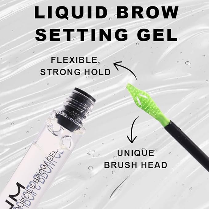 evpct Clear Eyebrow Gel Long Lasting Hold for Lifting Eye Brows, Natural-Looking Eyebrow Gels with Curved Eyebrows Comb, Waterproof and Moisturizing, Long Wear Transparent Smudge-proof Eye Brows Gel