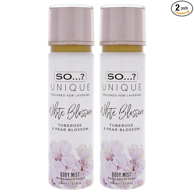 Unique Body Mist - White Blossom by So…? for Women - 5.1 oz Body Mist - Pack of 2