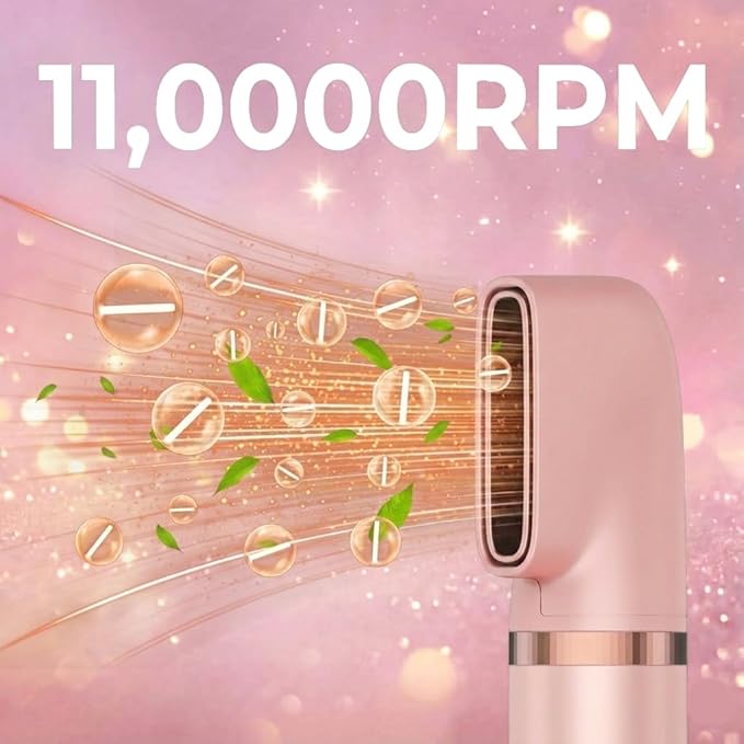 6 in 1 Blow Dryer Brush with Fast-Drying 110,000 RPM Ionic Hot Air Styler, for All Hair Types Drying Straightening, Curling Volumizing Hair, Frizz-Free and Add Volume, No Heat Damage, Gifts for Girl
