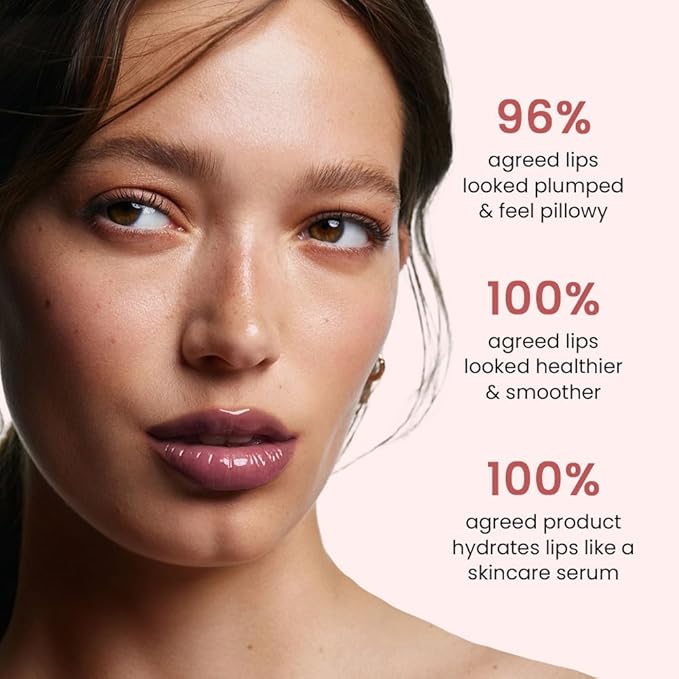 FeiCuiYun Lip Tinted Glowy Balm Hydrating Tinted Lip Serum Lip Gloss, Ultra-Hydrating Natural Vegan Lip Balm, Sheer-Tinted Shine & Hydration, Soothes & Softens Dry Lips Skincare (Plum)