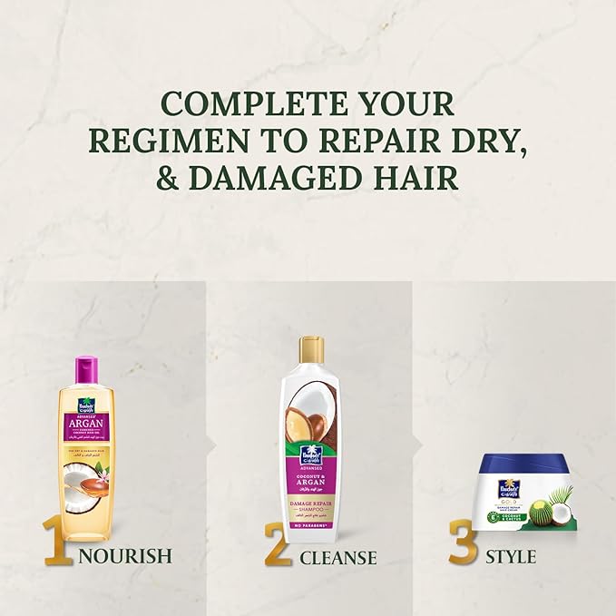 Parachute Advansed Argan Shampoo for women & men | Repairs Dry & Damaged Hair| Moisturizes Hair| 0% Harmful Chemicals | 11.4 Fl oz | Pack of 2