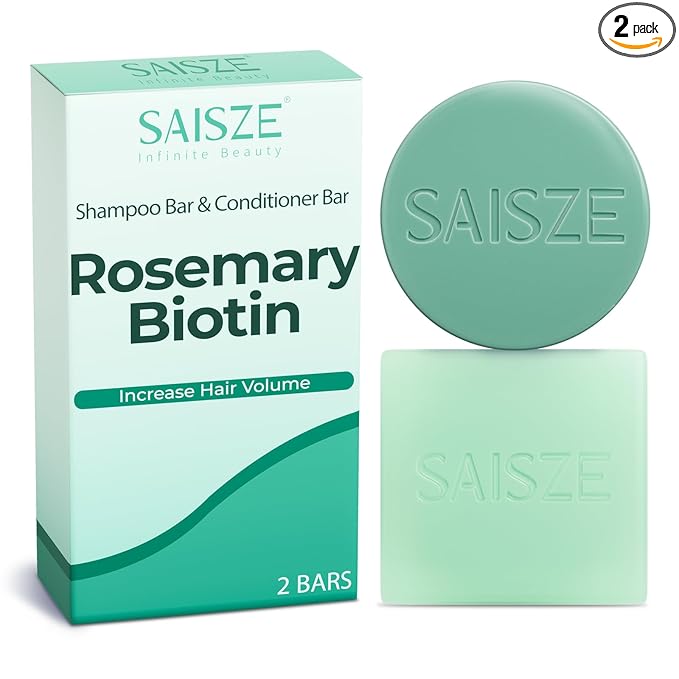 Rosemary & Biotin Shampoo and Conditioner Bar for Hair Growth, Natural Solid Shampoo Strengthening for Thinning Hair