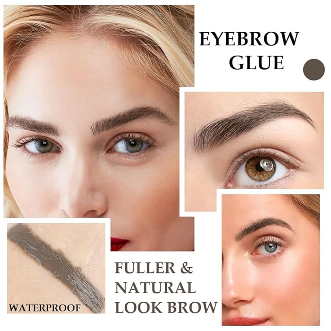 Tinted Thickening Brow Gel Mascara,Tinted Eyebrow Gel, Waterproof, Transfer-proof, Brush to Fill in Eyebrows and Cover Gray Hairs - Cruelty Free (2pcs 02 Cool Blonde)