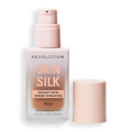 Revolution Skin Silk Radiant Satin Serum Foundation, Buildable Coverage with Hydrating Hyaluronic Acid for a Natural Finish, Vegan & Cruelty-Free, F12.5C Tan Skin Tones, 0.77 fl oz