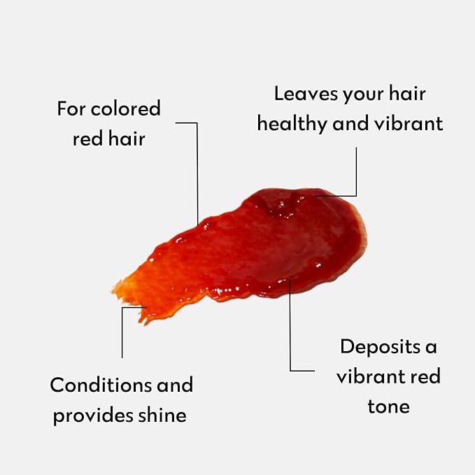 FOUR REASONS Color Mask, Red (27 Colors) – Hair Gloss & Color Depositing Conditioner – Semi Permanent Hair Toner for Color-Treated Hair Color For Women – Vegan & Cruelty-Free – 6.76 fl oz