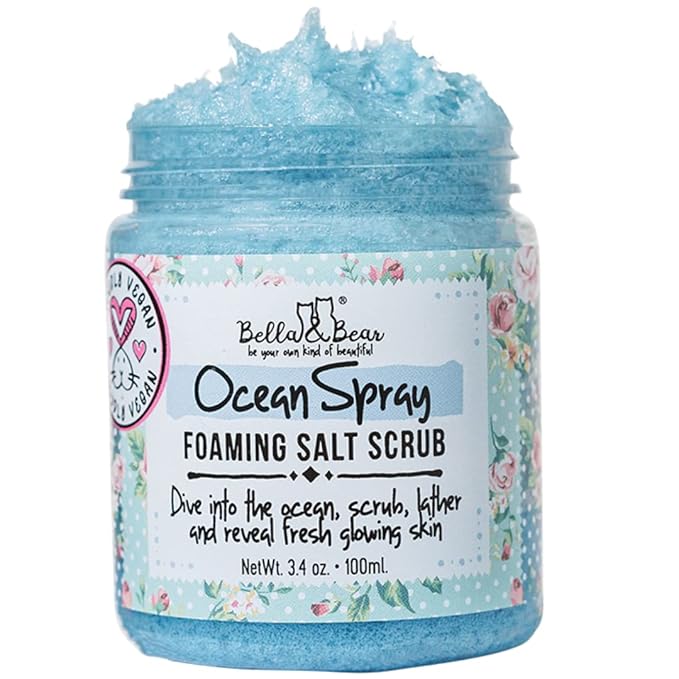 Bella & Bear Ocean Spray Body Scrub - Travel Size - Vegan 3.4oz (3.4 oz) (3.4 oz)