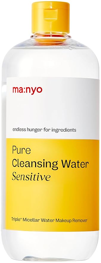 MANYO Pure Cleansing Water, Triple Micellar Technology for Sensitive Skin, Makeup Remover & Hydrating Cleanser, Korean Skincare 16.9 fl oz (500ml)