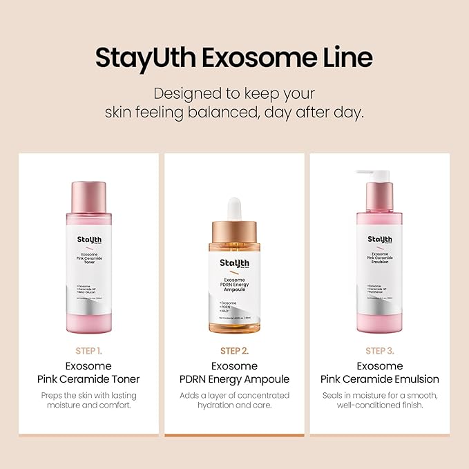 Skin Renewal Ampoule with PDRN & Peptides, Hydrating Korean Ampoule, Lightweight Korean Serum with Hyaluronic Acid & Exosome for Smooth, Healthy-Looking Skin, NAD+, 50ml