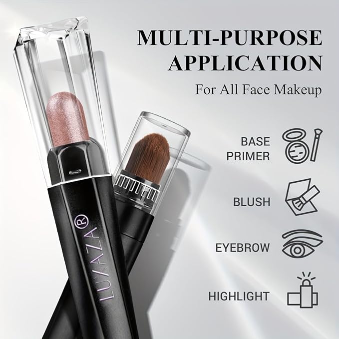 LUXAZA PRO Brown Eyeshadow Stick Makeup Set 6PCS, Neutral Shimmer And Matte Cream Eye Shadow Palette, Metallic Bronze Smoky Eyeliner Brightener Crayon Pencil Kit, Ideal Gift for Women -Dusk Bloom