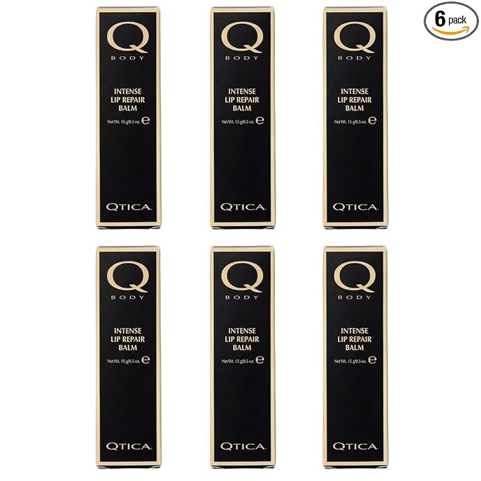 Qtica Intense Lip Repair Balm - Set of 6 by QTICA Beeswax Smooth Creamy Texture Restorative Lip Gel for Dry, Chapped Lips Instant Hydration, Softness
