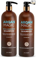 Argan Magic Ultra Nourishing Shampoo - Argan Oil and Antioxidants to Nourish and Restore Damaged and Over-Processed Hair Types | Paraben Free, (32 oz, 2 Pack)