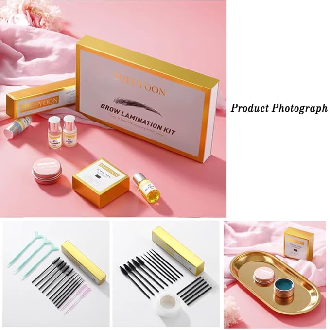 SHEEYOON Brow Lamination Kit, Professional With Keratin, Lift and Shaping for 3D Natural Fuller Thicker Wild Eyebrows, Long Lasting Results for 6 Weeks (26 Piece Set)