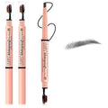 USHAS 2 Pcs Eyebrow Pencil - Eyebrow Pencil with Brush 2-in-1 Dual-Ended EyeBrow Pencils for Women, Eyebrow Makeup Shaper and Filler, Last All-Day and Waterproof (01, Pack of 2)