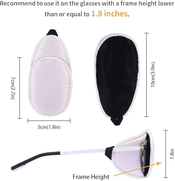 eZAKKA Eye Patches for Adults, Eye Patch for Glasses, Silk Eye Patch Medical for Lazy Eye Patches for Women Amblyopia Strabismus and After Surgery (Light Pink+Light Green)