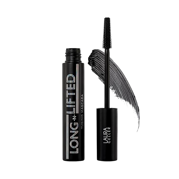 LAURA GELLER Long-n-Lifted Tubing Mascara – Lengthening & Lifting Mascara That Won’t Smudge or Flake – Gentle Tubing Formula Removes with Warm Water – Black