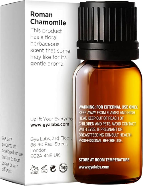 100% Pure Roman Chamomile Essential Oil - 0.34 Fl Oz - Roman Chamomile Oil for Hair, Skin, Diffuser, Aromatherapy & DIY Candle Making Scent