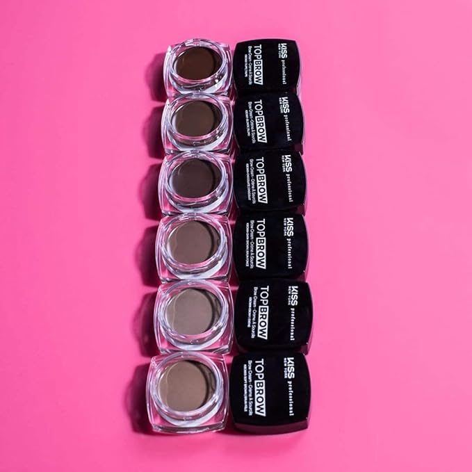 Kiss New York Professional Top Brow Eyebrow Cream (KBCM04 - Dark Brown)