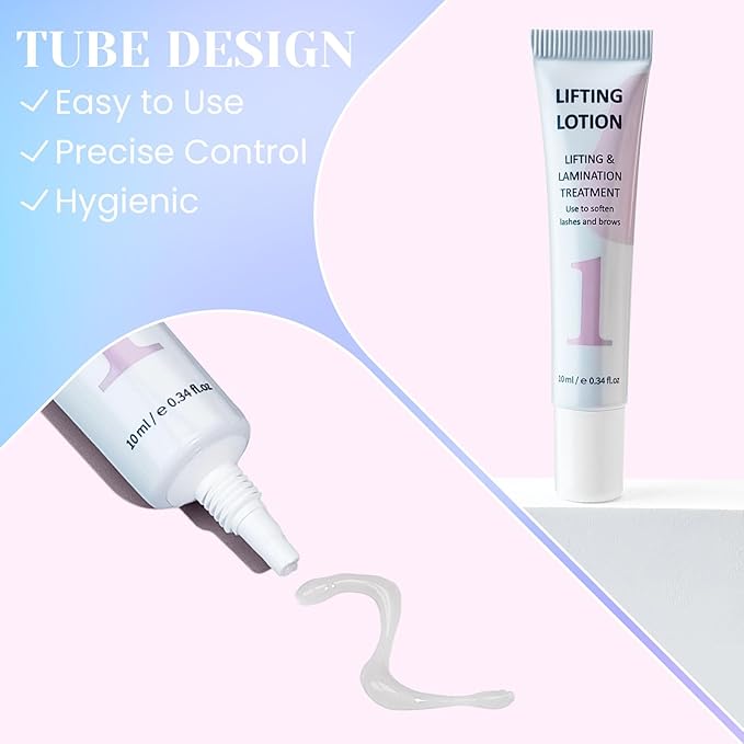Libeauty Lash Lift and Black Color Kit, 4 in 1 Eyelash Perm and Brow Lamination Set, Professional Eye Lash Lifting Tool with 15ml Black Coloring Cream, Upgraded Lash Glue Balm for Easy DIY Home Use