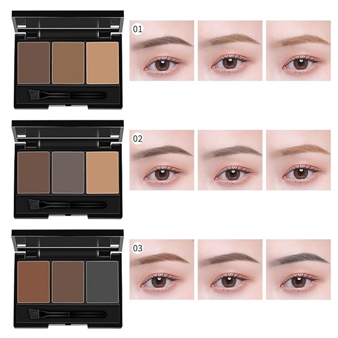 Instabrow Stencil Kit with Headband, Instabrow Stencil Kit, Insta Brow Stencil Kit, Instabrow Stencil Kit 12 Pack with Headband, with Eyebrow Powder Kit (1 Set + Eyebrow Powder 03)