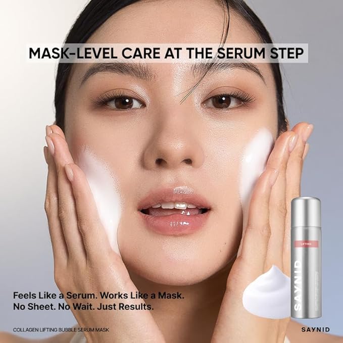 Collagen Lifting CO2 Bubble Serum Mask | Fast-Absorbing Bubble Texture | Firming & Instant Lifting | Lightweight High Moisture Korean Skincare, 60ml / 2.02 fl.oz