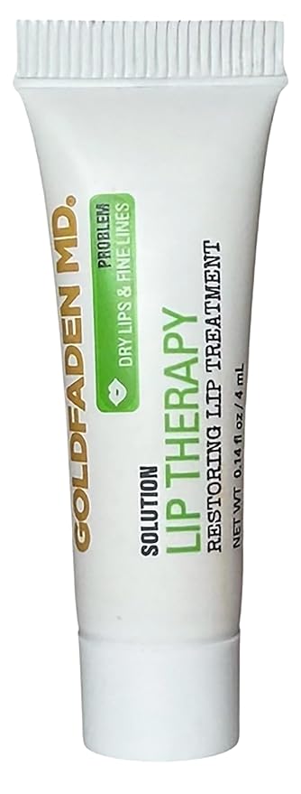 Goldfaden MD Lip Therapy | Restoring Lip Treatment | w/Peptides, Hyaluronic Acid, Fruit Berry Wax, Borage Oil, Rose Hip Oil & Vitamin E | Nourishes, Hydrates & Plumps Appearance 0.14 ﬂ oz / 4 mL