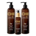 CHI Argan Oil Luxe Trio Kit with Shampoo, Conditioner and Moringa Oil (Set of 3), 11 fl. oz.