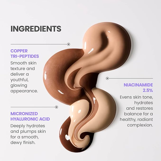 Wonderskin Hyper Bond All-Day Stay Serum Foundation – Waterproof, Transfer-Proof, 24HR Longwear Face Makeup with Niacinamide & Hyaluronic Acid – Lightweight, Natural Finish (Afterglow)