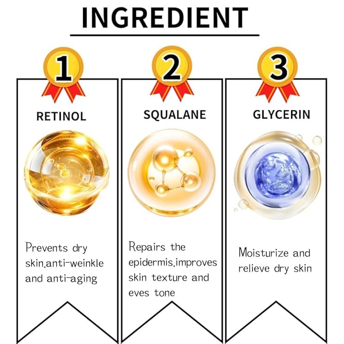 2PC Retinol Serum in Squalane - Anti-Aging Formula to Reduce Wrinkles, Fine Lines & Improve Skin Texture - For Smooth, Firm Skin - 30ml (2)