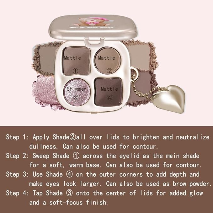Cool-Toned Nude & Mauve Brown Eyeshadow Palette–High-Pigment Matte Shimmer Eye shadow, Blendable Long-Lasting Waterproof Smokey Eye & Contour Palette for Nude Everyday Makeup Paleta de Sombras de Ojos