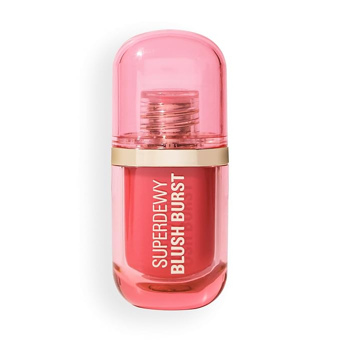 Revolution, Superdewy Liquid Blush Burst, Buildable Color for Cheek, Serum Formula with Peptides & Hyaluronic Acid, Vegan & Cruelty-Free, Watermelon Pop Coral, 0.14 oz