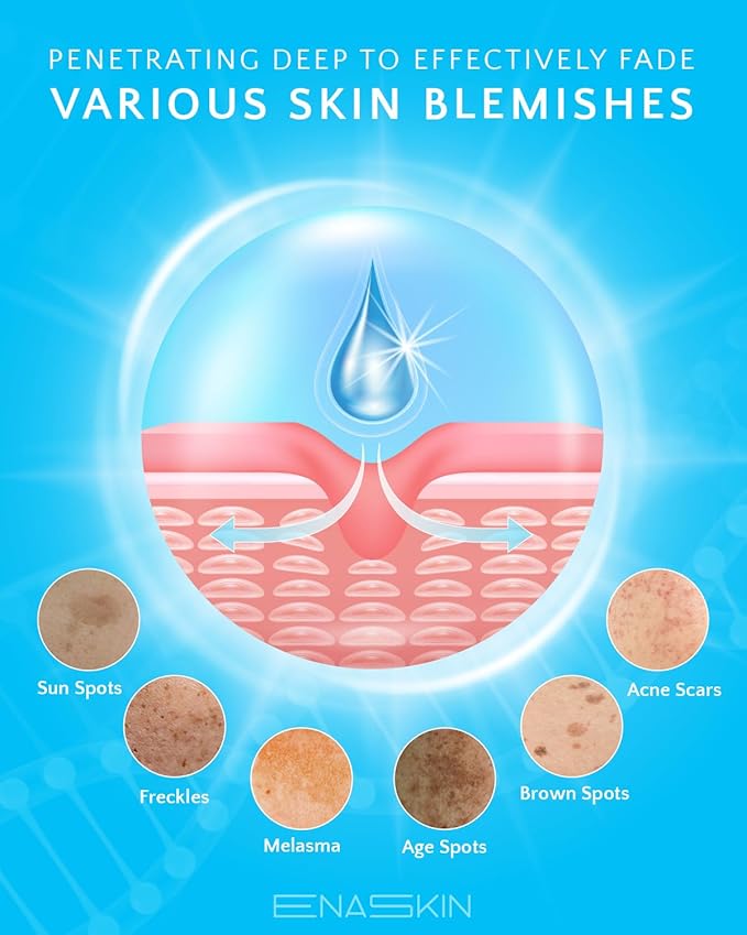 EnaSkin Dark Spot Remover for Face and Body: Advanced Formula Spot Corrector Cream to Fade Age Spots, Sun Spots, Freckles, Melasma, and Brown Spots for Women and Men (1.7 Oz)